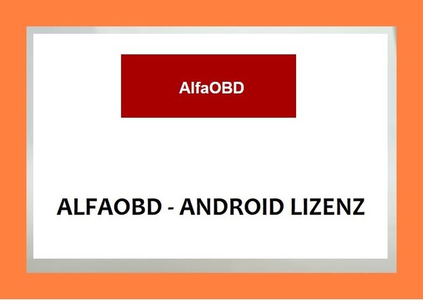 ONLY IN CONJUNCTION WITH HARDWARE PURCHASE: 1 LICENSE FOR ALFAOBD (ANDROID) -full version!