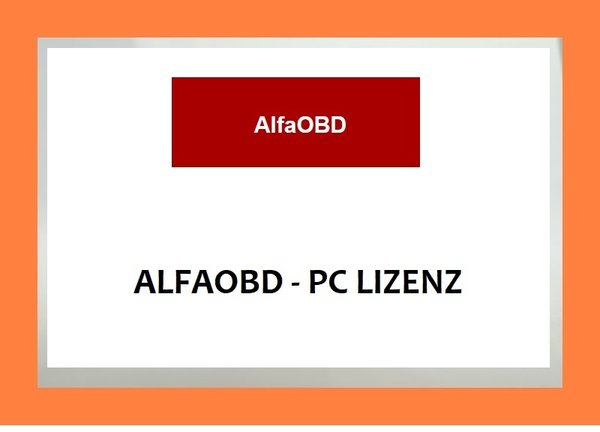 ONLY IN CONJUNCTION WITH HARDWARE PURCHASE: 1 LICENSE FOR ALFAOBD (PC + PDA) -full version!