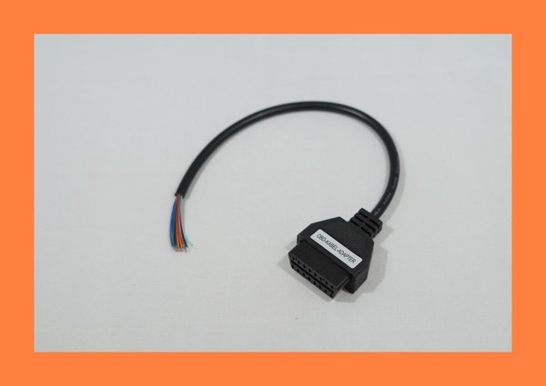 OBD2 connection cable ends open