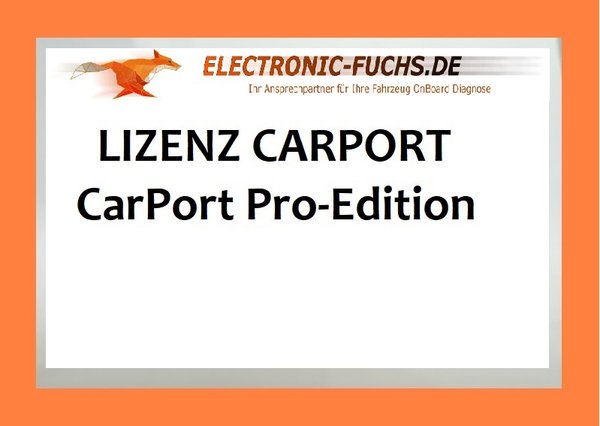 1 LIZENZ CarPort PRO-EDITION